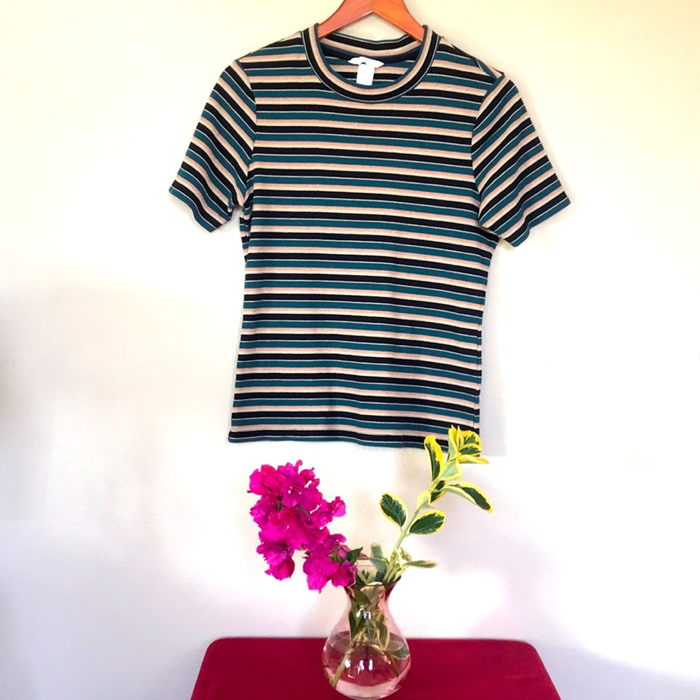 H&M Textured Striped Top